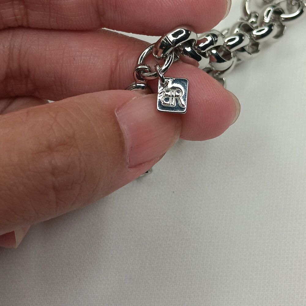 Banana Republic Silver Tone Loop Statement Neckla… - image 4